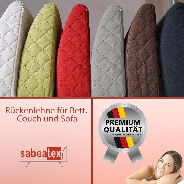 Sabeatex® spătar pentru pat, pernă de canapea, pernă de spătar pentru mobilier de lounge sau palet în 5 culori la modă. Lungime 90 cm, înălțime 45 cm Culoare: (gri)
