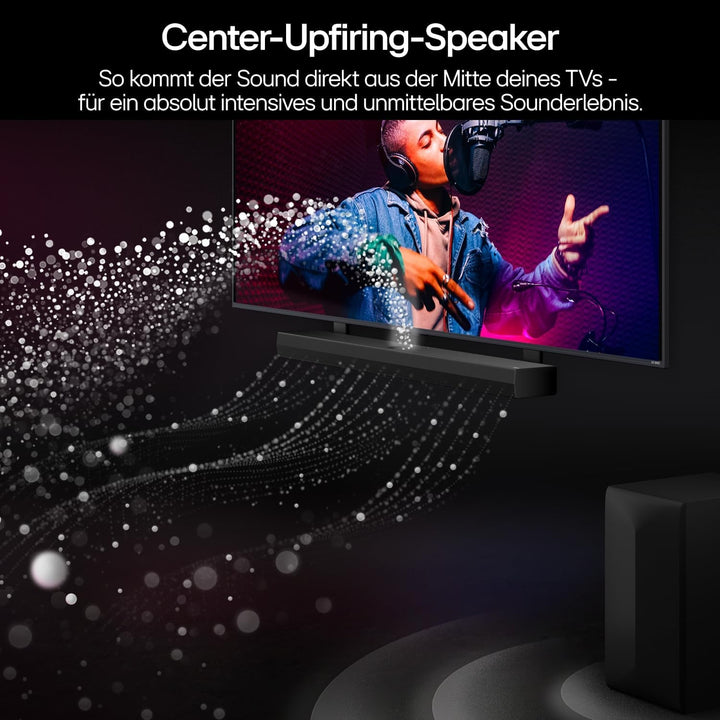 LG DS70TY 3.1.1 Dolby Atmos Soundbar (400W) Mit Kabellosem Subwoofer (Earc, HDMI, Optisch, Bluetooth) [2024], Schwarz