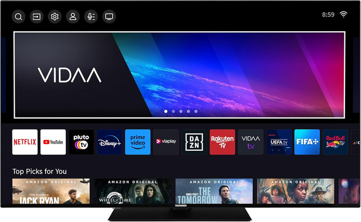 Telefunken XH32N750M Fernseher 32 Zoll Hd-Ready LED TV Mit 80 Cm Bildschirmdiagonale Und Integriertem Triple-Tuner, Schwarz