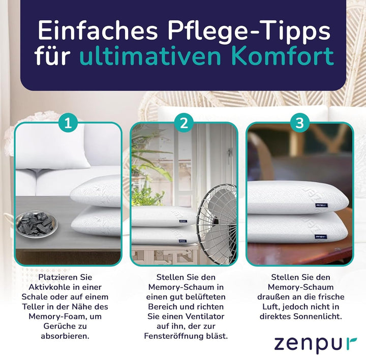 Set de 2 perne pentru susținerea gâtului 40X60-13Cm - Pernă ergonomică de dormit pentru gât și umeri, certificată Oeko-Tex