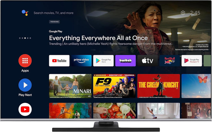 Telefunken Android TV 40 Zoll Fernseher (Full HD Smart TV, HDR, Triple-Tuner, Bluetooth) XF40AN750M, Schwarz