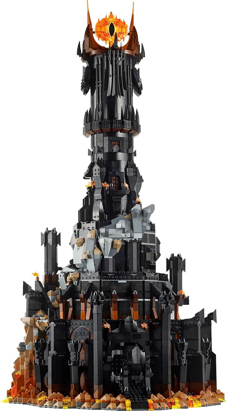 LEGO Icons Stăpânul Inelelor: Barad-Door, set de construcție pentru adulți cu minifigurinele Sauron, Gothmog, Orc, Frodo, Sam și Gollum, Memorabilia filmului, piesă de colecție pentru fani 10333