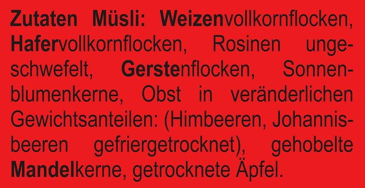 Seitenbacher Muesli Indulgence Mix, fructe de pădure, 750 grame