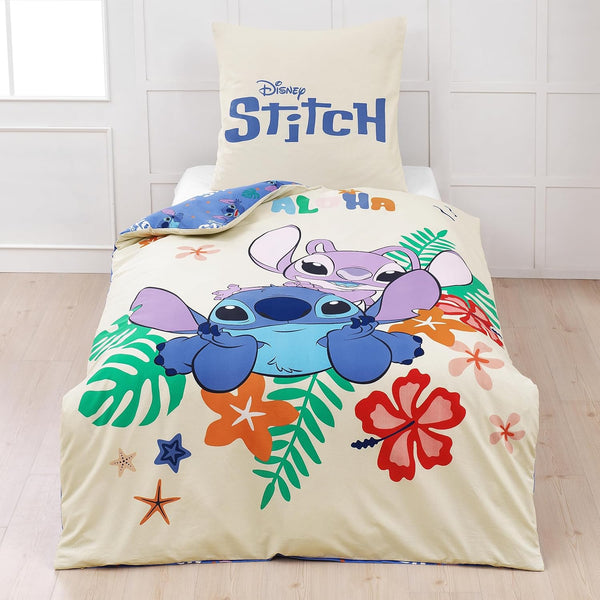 Stitch Bettwäsche Bettbezug 135X200 80X80 Baumwolle · Kinderbettwäsche Teenagerbettwäsche Aloha Stitch & Lilo · 2 Teilig