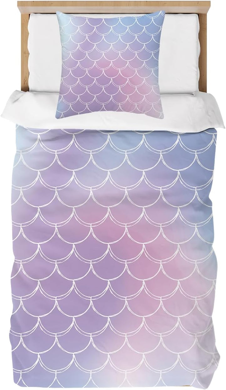 Kinderbettwäsche 135X200 Für Mädchen, Einhorn Bettwäsche Weich Mikrofaser, Kinder Bettbezug Mit Reißverschluss - Atmungsaktiv Jugendbettwäsche Mit 80X80 Kissenbezüge