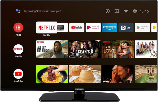 Telefunken Android TV 40 Zoll Fernseher (Full HD Smart TV, HDR, Triple-Tuner, Bluetooth) XF40AN750M, Schwarz