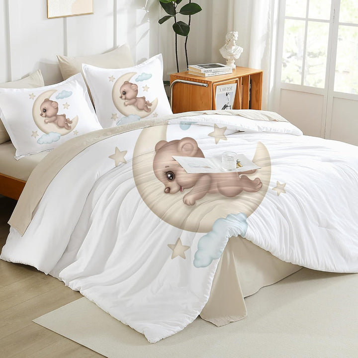 ZTYROLJ Einhorn Bettwäsche 100X135 Für Mädchen Kinder,Weich Mikrofaser Einhorn Bettbezug,Atmungsaktiv Einhorn Kinderbettwäsche 100X135 Mit Reißverschluss+40X60 Kissenbezüge