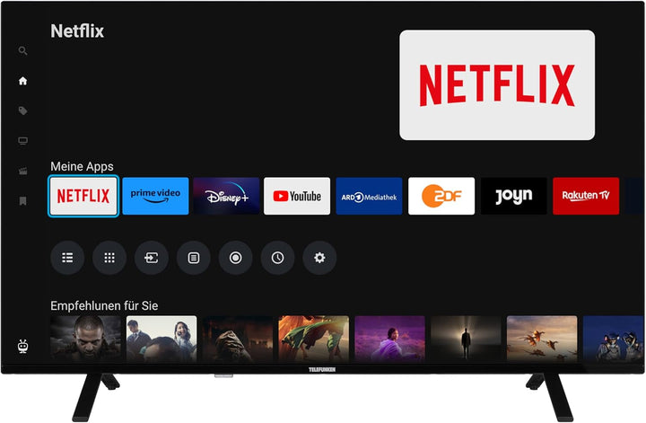 Telefunken Fernseher 32 Zoll Smart TV Powered by Tivo (Full HD, HDR, Triple-Tuner, 6 Monate HD+ Inkl.) XF32TO750S