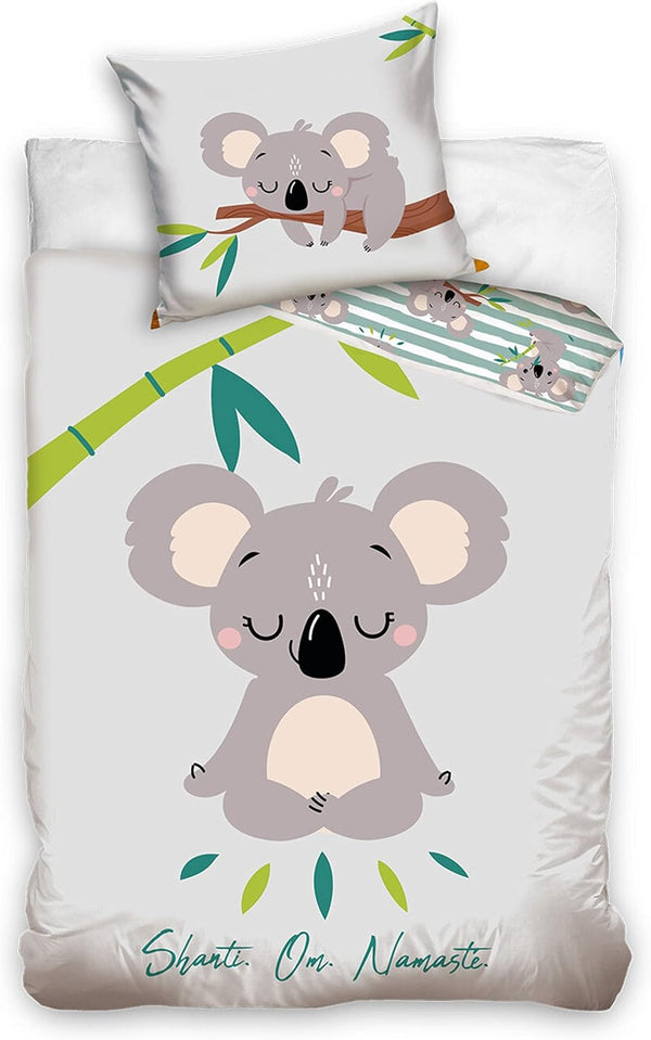 Koala Bettwäsche 135X200 80X80 Baumwolle · Tiere Kinder-Bettwäsche Für Mädchen Und Jungen Teenager-Bettwäsche Chiller · Bettwäsche-Set