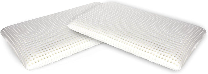 Talamo Italia Set de 2 perne pentru pat, 100% Made in Italy, pernă detașabilă "săpun" din spumă de memorie perforată, hipoalergenică și respirabilă, 70X40Xh16 Cm