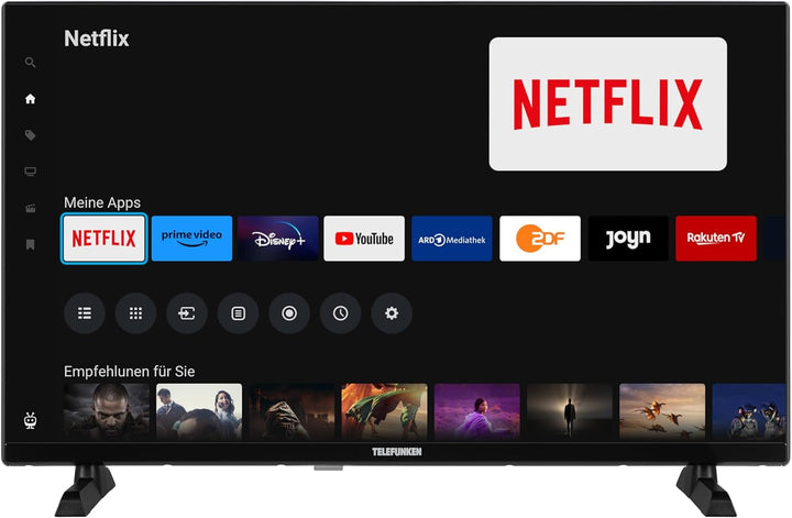 Telefunken Fernseher 32 Zoll Smart TV Powered by Tivo (Full HD, HDR, Triple-Tuner, 6 Monate HD+ Inkl.) XF32TO750S