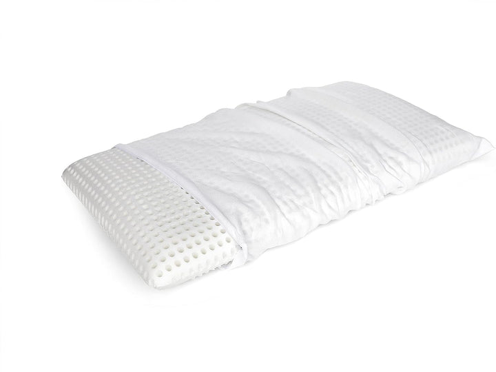 Talamo Italia Set de 2 perne pentru pat, 100% Made in Italy, pernă detașabilă "săpun" din spumă de memorie perforată, hipoalergenică și respirabilă, 70X40Xh16 Cm