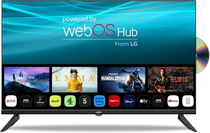 C2224WS Trav 22" Zoll SMART Full HD 12V Camping Reise TV Rahmenlos Triple Tuner Bluetooth Webos by LG Pitch Perfect Lautsprecher Wohnmobil LKW Boot [2024]