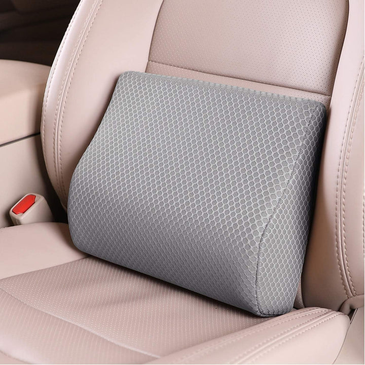 Livtribe pernă lombară auto, pernă de suport lombar din spumă de memorie, pernă ergonomică pentru spătar pentru scaune auto, scaun de birou, scaun cu rotile (negru)