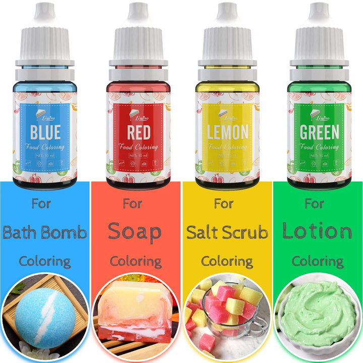 Set 12 coloranti alimentari lichizi, 10 ml fiecare culoare