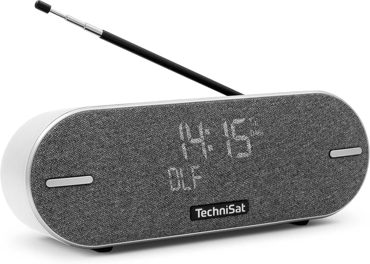 Technisat DIGITRADIO BT 1 - Difuzor Bluetooth portabil cu radio digital DAB+ (FM, ceas, alarmă cu temporizator, memorie favorite, funcție mâini libere, aux-in, butoane de selecție directă, baterie reîncărcabilă, 6 wați) Negru