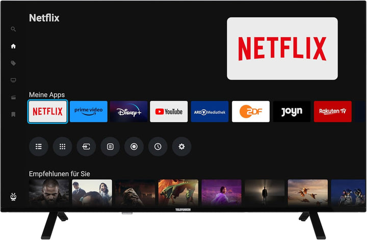 Telefunken Fernseher 32 Zoll Smart TV Powered by Tivo (Full HD, HDR, Triple-Tuner, 6 Monate HD+ Inkl.) XF32TO750S