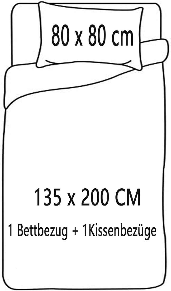 MUSOLEI Fussball Bettwäsche 135X200 Jungen Mikrofaser-Polyester 2-Teilige Kinderbettwäsche Fussball 3D Druck Für Jungen Fußball Bettbezug 135X200 Und 1 Kissenbezug 80X80Cm Kinder, Blau