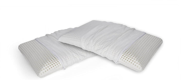 Talamo Italia Set de 2 perne pentru pat, 100% Made in Italy, pernă detașabilă "săpun" din spumă de memorie perforată, hipoalergenică și respirabilă, 70X40Xh16 Cm
