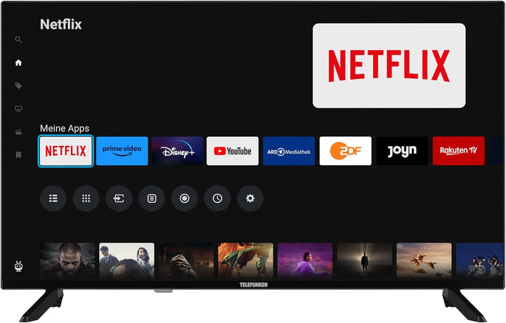 Telefunken Fernseher 32 Zoll Smart TV Powered by Tivo (Full HD, HDR, Triple-Tuner, 6 Monate HD+ Inkl.) XF32TO750S