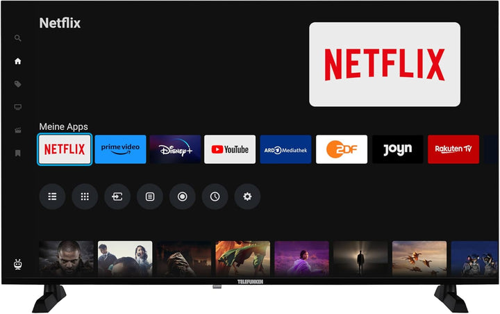 Telefunken Fernseher 32 Zoll Smart TV Powered by Tivo (Full HD, HDR, Triple-Tuner, 6 Monate HD+ Inkl.) XF32TO750S