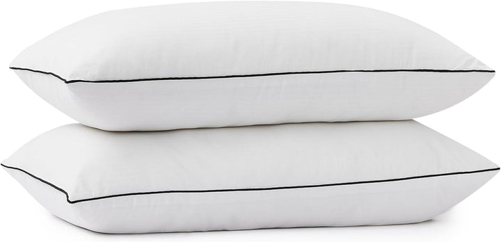 Pernă Sweetnight 80X80 Set de 2, pernă din microfibră 1300G, pernă moale și de susținere a gâtului pentru toate pozițiile de dormit, capac respirabil 100% bumbac, certificat Oeko-Tex