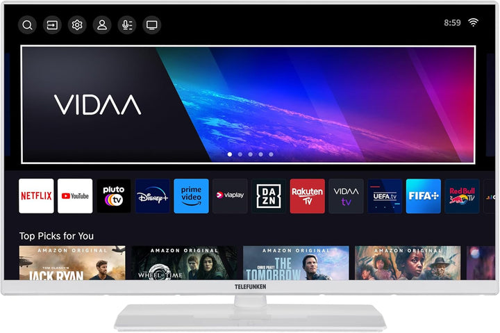 Telefunken XH32N750M Fernseher 32 Zoll Hd-Ready LED TV Mit 80 Cm Bildschirmdiagonale Und Integriertem Triple-Tuner, Schwarz