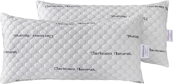 Todocama - Pernă de carbon viscoelastică, 100% viscoelastică, țesătură de carbon elastică, fermitate medie, înaltă (toate dimensiunile disponibile) (pachet 2 X 70 cm)