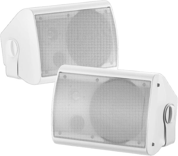 STUDIOFINIX 6,5 Zoll 400 Watt Wasserdicht Außenlautsprecher Outdoor-Lautsprecher 400W/Paar, Heavy Duty ABS Material Für Patio Home Garage Poolside(Weiß)