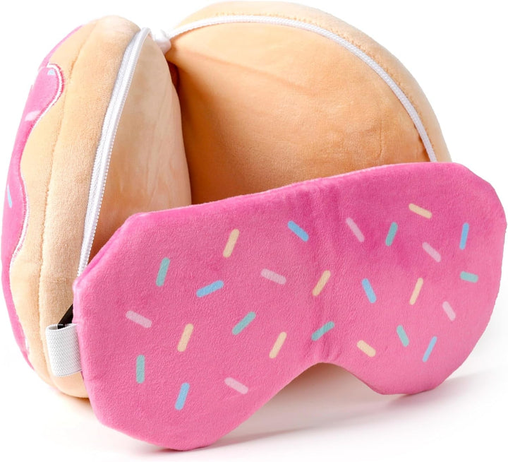 Pernă de călătorie Puckator cu mască Relaxeazzz - Donut
