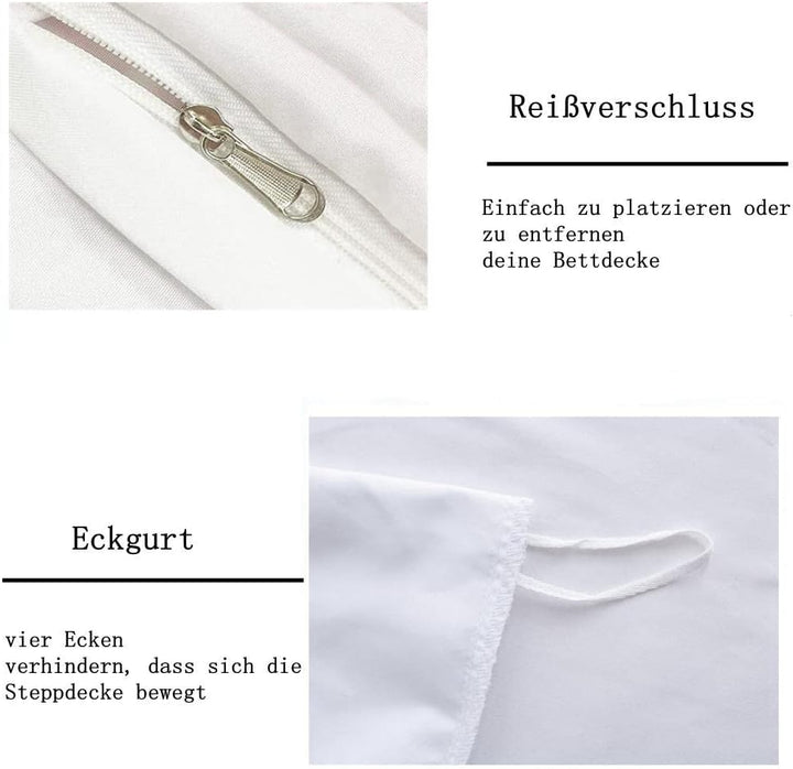 Rosa Einhorn Bettbezug,Schöner Regenbogen Weiße Wolke Einhorn Mädchen Kinder Bettwäsche 135×200Cm,Einhorn-Motiv Bettwäsche Mit 2 Kissenbezügen(135×200Cm,Rosa 1)