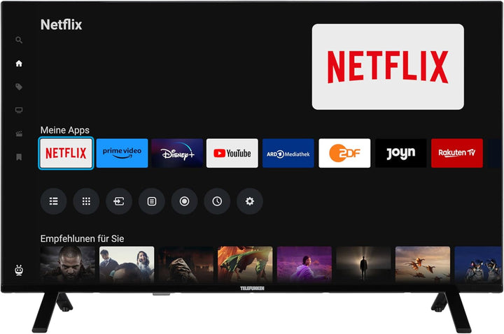 Telefunken Fernseher 32 Zoll Smart TV Powered by Tivo (Full HD, HDR, Triple-Tuner, 6 Monate HD+ Inkl.) XF32TO750S