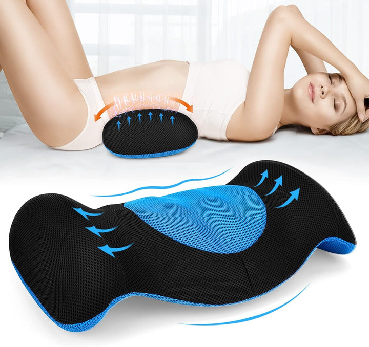 SAHEYER Pernă lombară Pernă lombară ortopedică din spumă cu memorie, pernă ergonomică pentru spate și suport lombar pentru pat, canapea, scaun, mașină și scaun de birou, gri