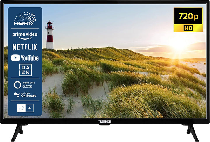 Telefunken Fernseher 32 Zoll Smart TV Powered by Tivo (Full HD, HDR, Triple-Tuner, 6 Monate HD+ Inkl.) XF32TO750S
